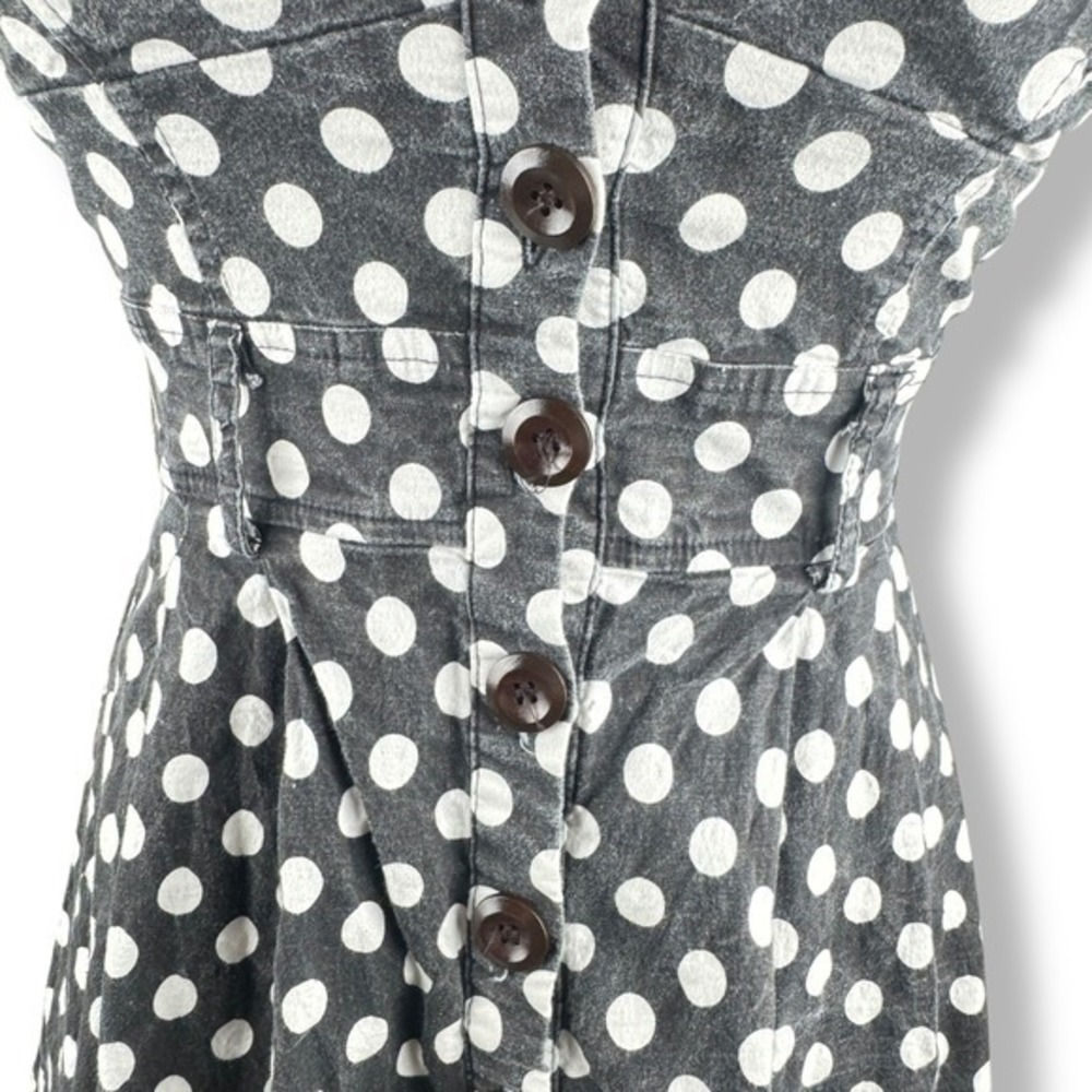 Deb Y2K Party Dress Size Medium Polka Dot Twee Pin Up Retro Feminine Vintage - Picture 14 of 16
